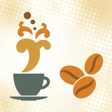 Coffee break background Illustrazione stock