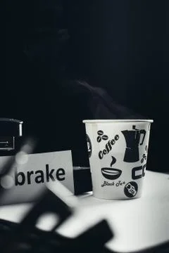 Coffee break black Stock Photos
