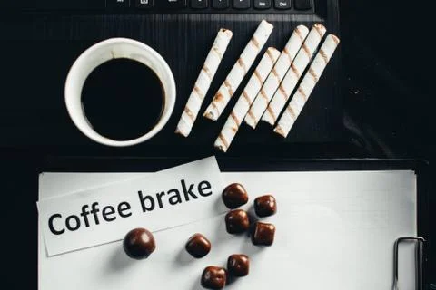 Coffee break black Stock Photos