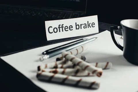 Coffee break black Stock Photos