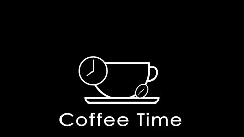 Coffee break, coffee time, coffee in a cup emits smoke, animated icon, a cu.. Stockbeeldmateriaal 316585351