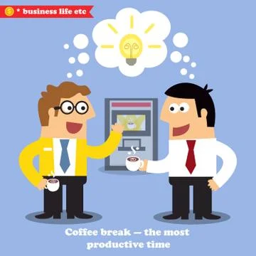 Coffee break collaboration Stock Illustration