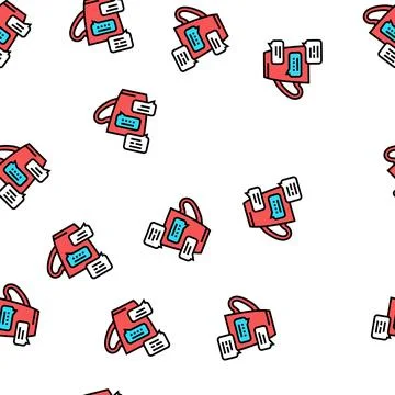 Coffee break communication vector seamless pattern Illustrazione stock