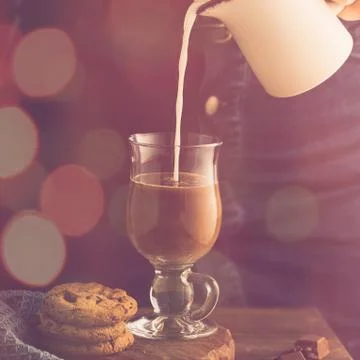 Coffee break composition with cup Foto stock