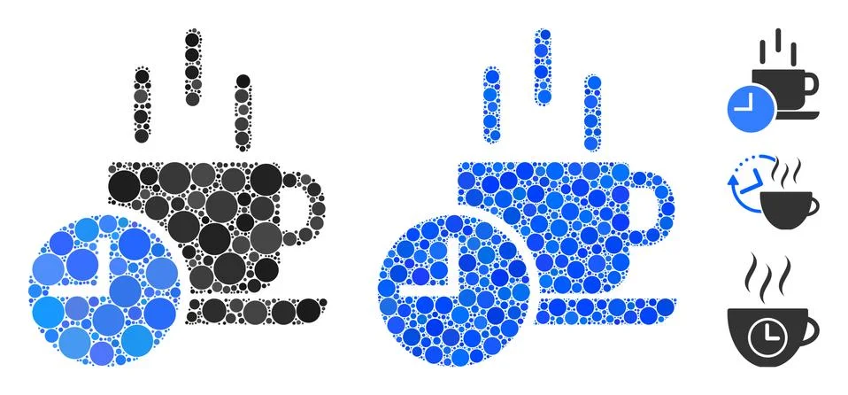 Coffee Break Composition Icon of Circle Dots Stock-Illustration