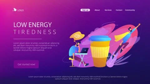Coffee break concept landing page. Stock-Illustration