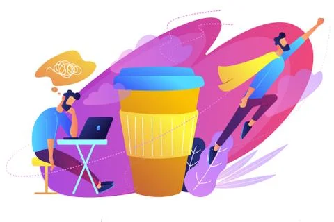 Coffee break concept vector illustration. Stock Illustration
