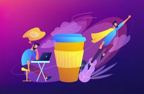 Coffee break concept vector illustration. Stock Illustration