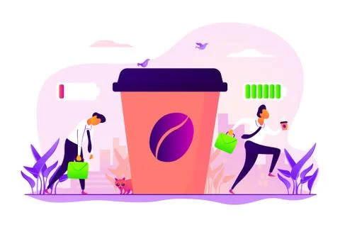 Coffee break concept vector illustration Illustrazione stock