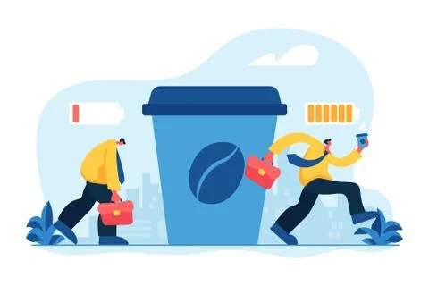 Coffee break concept vector illustration Illustrazione stock