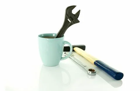 Coffee break during work Stock Photos