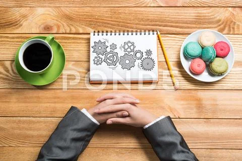 Coffee break for fresh idea Stock Photos
