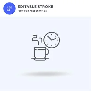 Coffee Break icon vector, filled flat sign, solid pictogram isolated on white Stock Illustration