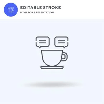 Coffee Break icon vector, filled flat sign, solid pictogram isolated on white Stock Illustration