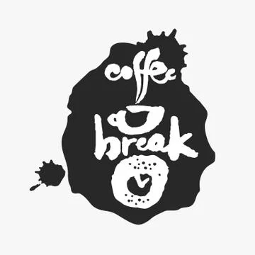 Coffee Break in an Ink Blot イラスト素材