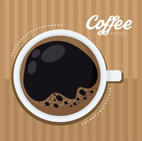 Coffee break lettering Stock Illustration