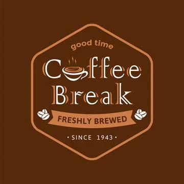 Coffee Break Logo Stock Illustration