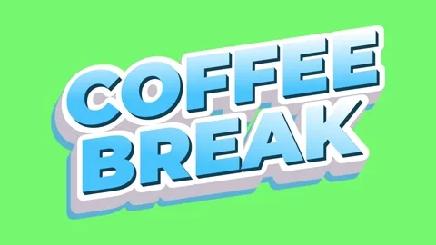 Coffee break. Motion text effect for cafe ads in social media Stock Footage 310345901