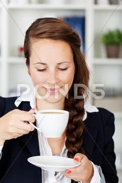 Coffee break at the office Stock Photos