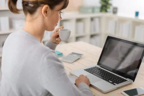 Coffee break in the office Stock Photos