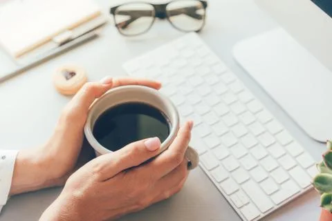 Coffee break in the office Foto stock