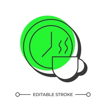 Coffee break offset shadow line icon Stock-Illustration