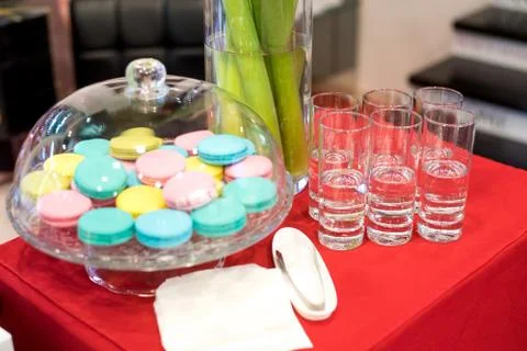 Coffee break prepare for serve guests attending seminar during break time in Stock Photos