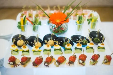 Coffee break prepare for serve guests attending seminar during break time in Stock Photos