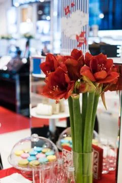 Coffee break prepare for serve guests attending seminar during break time in Stock Photos