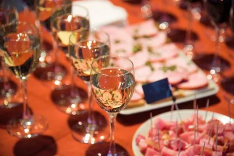 Coffee break prepare for serve guests attending seminar during break time in Stock Photos