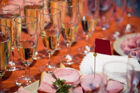 Coffee break prepare for serve guests attending seminar during break time in Stock Photos