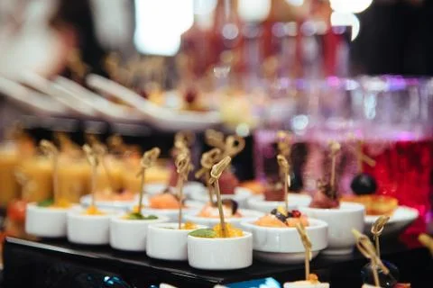 Coffee break prepare for serve guests attending seminar during break time in Stock Photos