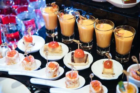 Coffee break prepare for serve guests attending seminar during break time in Stock Photos