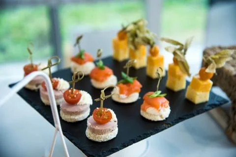 Coffee break prepare for serve guests attending seminar during break time in Stock Photos