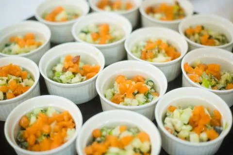 Coffee break prepare for serve guests attending seminar during break time in Stock Photos
