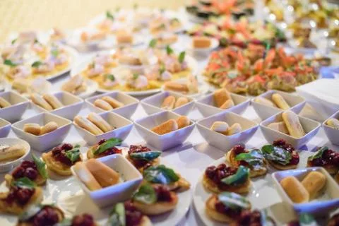 Coffee break prepare for serve guests attending seminar during break time in Stock Photos