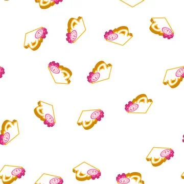 Coffee break relax time isometric icon seamless pattern Stock Illustration