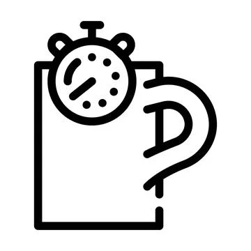 Coffee break relax time line icon vector illustration Illustrazione stock