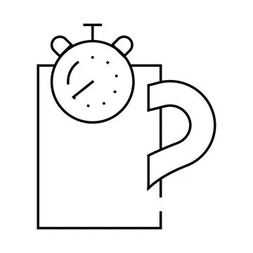 Coffee break relax time line icon vector illustration Illustrazione stock