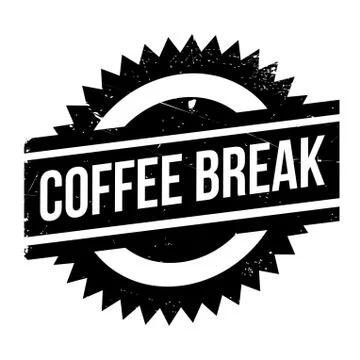 Coffee break stamp Stock Illustration