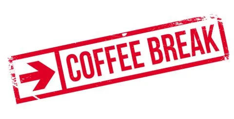 Coffee break stamp Illustrazione stock