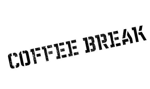 Coffee break stamp Stock Illustration