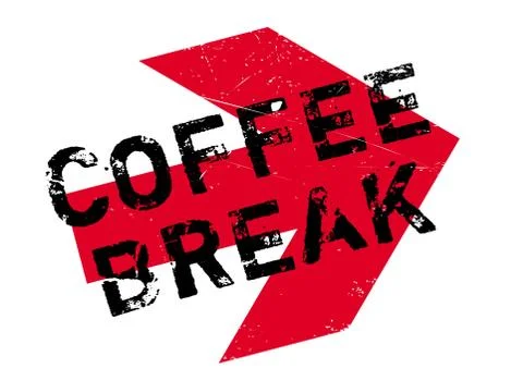 Coffee break stamp Stock Illustration
