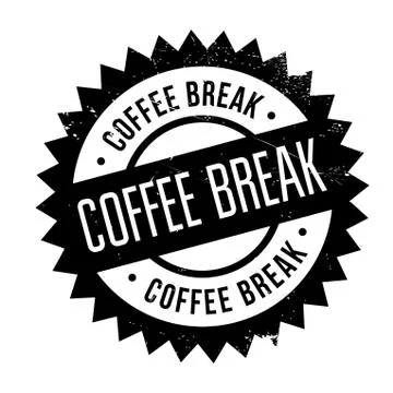 Coffee break stamp Illustrazione stock