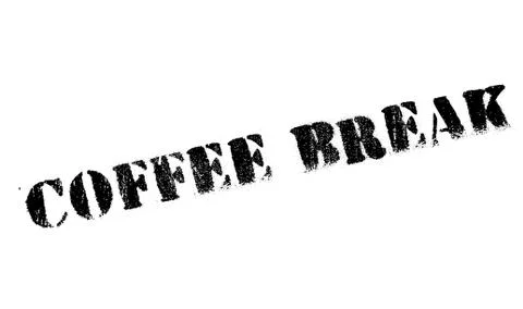 Coffee break stamp 스톡 일러스트