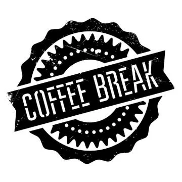 Coffee break stamp Illustrazione stock