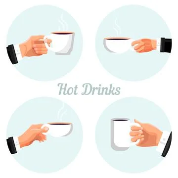 Coffee break time labels set Stock Illustration