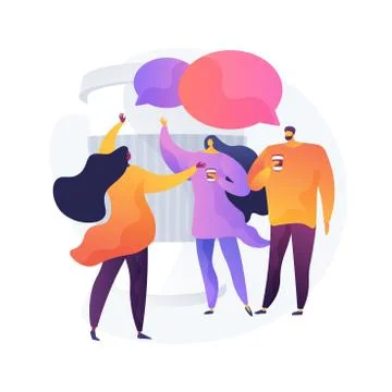 Coffee break vector concept metaphor Stock Illustration
