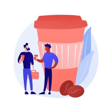 Coffee break vector concept metaphor Stock Illustration
