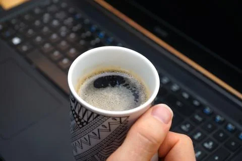 Coffee break at work for relaxation Stock Photos